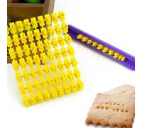 CENPEK Ensemble de tampons à Biscuits, 72 pièces de tampons de Lettres de l'alphabet pour Biscuits, Fondant, Biscuits, Argile - Outil de Moule à gaufrer DIY pour Messages personnalisés