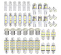 CENPEK Kit d'éclairage intérieur à 42 LED, kit d'éclairage intérieur à LED pour Voiture 6000K 12V T10, Ampoule pour dôme de Carte de Voiture, Porte, Coffre, Plaque d'immatriculation