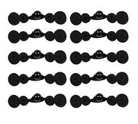CENPEK Lot de 10 boutons de fermeture chinoise avec nœuds manuels de style ethnique pour couture, manteaux, cheongsam, capes, pulls - Noir
