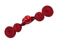 CENPEK Lot de 10 boutons de fermeture chinoise avec nœuds manuels de style ethnique pour couture, manteaux, cheongsam, pull, rouge