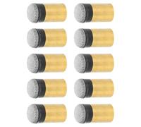 CENPEK Lot de 10 embouts et viroles de rechange pour queue de billard, en métal, cuir dur, spirale, 10 mm