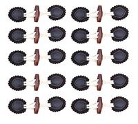 CENPEK Lot de 10 paires de boutons à bascule en cuir faits à la main pour manteaux, vestes, coupe-vent, pulls, décoration à faire soi-même, marron