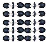 CENPEK Lot de 10 paires de boutons à bascule en cuir faits à la main pour manteaux, vestes, coupe-vent, pulls, décoration à faire soi-même - Noir
