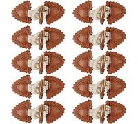 CENPEK Lot de 10 paires de boutons à coudre avec corne en résine pour manteau, vêtements et Jakcet-Marron