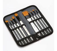 CENPEK Lot de 10 pinceaux en acrylique avec grattoir et éponge - Pour débutants, professionnels et artistes