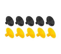 CENPEK Lot de 10 ventouses en caoutchouc pour enfants - Flèche de sécurité avec ventouse pour jeu de chasse en extérieur (noir + jaune)