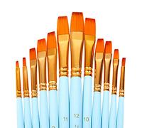 CENPEK Lot de 12 pinceaux pour Artiste avec Poils en Nylon pour Peinture Acrylique, à l'huile, à l'aquarelle