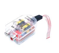 CENPEK Lot de 2 adaptateurs de signal audio pour voiture à impédance élevée à basse et sortie de haut-parleur vers câble RCA