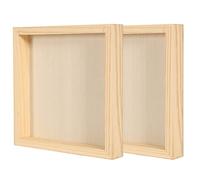 CENPEK Lot de 2 panneaux en bois brut pour peinture avec huiles acryliques - 20 x 20 cm