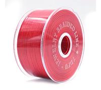 CENPEK Lot de 2 rouleaux de cordon élastique extensible de 0,8 mm pour bracelet à perles avec aiguille pour la fabrication de bijoux et de bracelets (rouge)