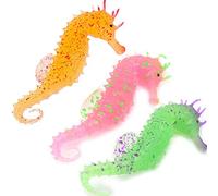 CENPEK Lot de 3 hippocampes artificiels phosphorescents pour décoration d'aquarium