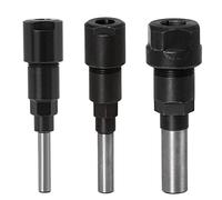CENPEK Lot de 3 rallonges de mandrin de défonceuse pour embouts de 1/4", "1/2", "8 mm ; alliage d'acier ; compatible avec les machines de fraisage et de gravure