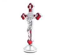 CENPEK Lot de 3 statues religieuses Jésus Christ sur une croix pour décoration d'intérieur