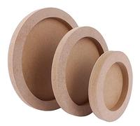 CENPEK Lot de 3 toiles en bois pour peinture, panneaux ronds non finis de 1,5 cm de profondeur