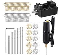CENPEK Lot de 353 accessoires pour perceuse électrique à résine - Mini perceuse manuelle avec forets hélicoïdaux et épingles à œillet à vis pour moulage de résine, bricolage, porte-clés, loisirs