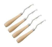 CENPEK Lot de 4 Aiguilles à Crochet en Bois de 16,5 cm pour la Fabrication de Tapis et les Loisirs Créatifs