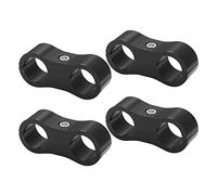CENPEK Lot de 4 colliers de serrage 6AN pour tuyau de carburant en aluminium - Pinces de montage noires compatibles avec tous les tuyaux 3/8