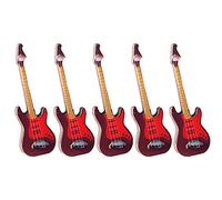 CENPEK Lot de 5 instruments de musique miniatures artisanaux 1:12 pour maison de poupée, guitare électrique pour meubles de maison de poupée, mini instrument miniature, accessoire classique