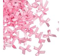 CENPEK Lot de 500 Mini nœuds en Ruban de Satin Rose pour Loisirs créatifs, décoration de Mariage, Fabrication de Cartes, décorations de Couleurs Assorties (3,8 x 3,2 cm)