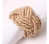 CENPEK Lot de 6 ronds de serviette classiques en toile de jute tressée