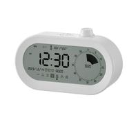 CENPEK Minuteur visuel LCD 6 en 1 avec 3 alarmes, Horloge, Date, température, Affichage Lumineux pour la Maison, Le Bureau et la Salle de Classe - Minuteur Multifonction élégant, Blanc