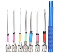 CENPEK Punch Needle Kit, Broderie Kits, Lot de 8 kits Aiguille de couture - Ciseaux - Enfile-aiguille - Dé à coudre - Pour point de croix - Fournitures d'artisanat