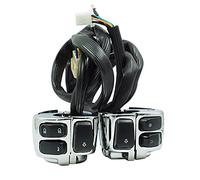 CENPEK Remplace le boîtier chromé du guidon de moto de 2,5 cm pour klaxon, clignotant, phare, interrupteur électrique pour Softlai Dyan Sportrste V-Rod 1996-2012
