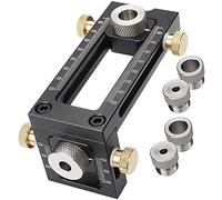 CENPEK Vis gabarit 2 en 1 réglable pour le travail du bois avec 4 trous 6/8/10/12 mm