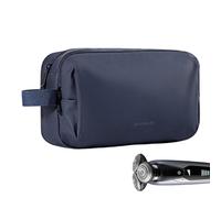 CENRF Trousse de maquillage brillante, trousse de toilette plate, grande capacité, trousse de maquillage de voyage, trousse de toilette plate pour articles de toilette