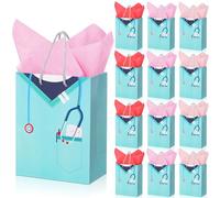Censen Lot de 20 sacs cadeaux de remise de diplôme avec papier de soie pour infirmière, médecin, remise de diplôme, sac cadeau pour infirmière, médecin, école médicale, diplômé, ergothérapeute,