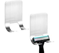 CENSIVI 2 Pièces Porte Rasoir Douche en Acier Inoxydable - Support de Rasoir Crochets Autocollant, Étanche Crochet Auto-adhésif, Crochet Douche pour Salle de Bain