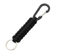CENSIVI Mousqueton Tressé Noir - Porte-clés en Paracorde avec Mousqueton Corde Tressée Paracord Porte-Clés pour Alpinisme Camping Randonnées Pédestres