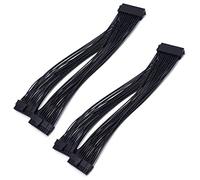 Censous 2X ATX Extension pour Alimentation de 1 A 2 Ports 24 Broches de PSU Extension de 24 Broches Une Splitter
