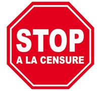 Censure Stop - 5x5cm - Sticker/Autocollant