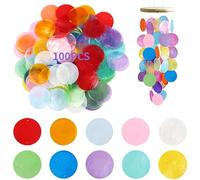 Cent coquillages naturels pour décoration, décorations rondes d'huîtres de mer de 5,1 cm avec deux trous pour travaux manuels carillons éoliens