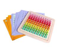 Cent planches en bois : jeu de comptage coloré, gestionnaire de mathématiques, pratique de l'écriture de l'alphabet, développement de la motricité fine, activité éducative | Jouet