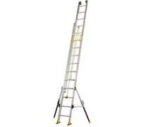 Centaure - Echelle coulissante Aluminium à corde 2x23 Haut. accès 10,25 m - C2 STAB'