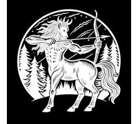 centaure visant avec un arc Stickers muraux 42x42.1cm Personnalisation Blanc