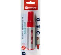Centauro - Marqueur permanent rouge, pointe biseautée 7 mm, séchage rapide, super épais, encre à base d'huile, convient à tous les types de surfaces