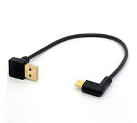 CentBest Câble USB C plaqué or 90 Degrés USB 2.0 à Type C Droite/Gauche Cordon de rallonge mâle coudé Transfert de données Sync Chargeur plomb (Down)