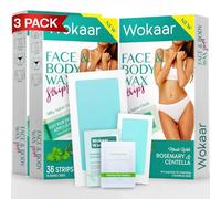 Centella Asiatica Lot de 108 bandes de cire hypoallergéniques pour épilation du visage, des sourcils, des jambes, des bras, des aisselles, du bikini (54 bandes doubles + 18 lingettes d'huile)