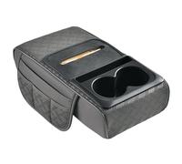 Center Console Cover, Multifunctional Armrest Cushion, Reinforced Leather Build with Integrated Cup Holder, Extended Cabin Organizer with Executive Style, Premium Accessory for SUVs and Sedans