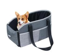 Center Console Dog Seat for Small - Compact Vehicle Pet Perch, Portable Safety Travel Basket, Raised Hammock, Breathable Companion Resting Space | Animal Carrier Road Trips, Bedroom, Car Use