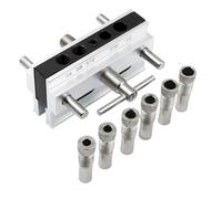 Centering Dowel Jig - Guide de perçage réglable, outil de levage de précision, Widen Wood Dowel Locator, Durable Metal Body | Woodworking Hole Puncher for Straight Accurate Drilling, Carpentry DIY