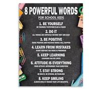 Centering Quote 8 Powerful Words for Grounding Canvas Poster for Yoga Room or Reading Nook(Unframed,12x18inch(30x45cm))