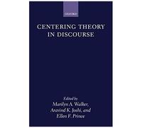 Centering Theory In Discourse