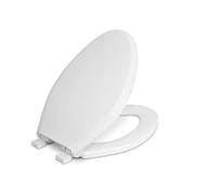 Centoco 3800SC-001 Elongated Plastic Toilet Seat with Safety Close, Light Weight Residential, White