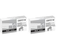 Centra, Agrafes 24/6mm, Galvanisées, Boite de 1000 agrafes, compatibles toutes agrafeuses 24/6, 623697 (Lot de 2)