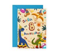 Central 23 1. Carte d'anniversaire pour garçon 8 ans - Trésor du bateau pirate - Cadeaux pour fils, petit-fils et frère