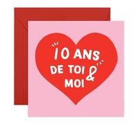 Central 23 10 Ans Anniversaire Cœur Amour Couple Romance Mariage Vient Avec Stickers Cadeau Anniversaire Cadeau Mignon